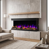 106 cm 42"/127 cm 50" JIYC Media Wall Electric Fire with 13 Flame Colors Built-In Electric Fire with Remote Control 750/1500W