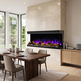 106 cm 42"/127 cm 50" JIYC Media Wall Electric Fire with 13 Flame Colors Built-In Electric Fire with Remote Control 750/1500W