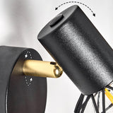 Industrielle geometrische Käfig-Wandleuchten mit verstellbarem Kopf für Wohnzimmer und Schlafzimmer 