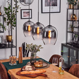 Modern Sculptural Gradient Glass Ceiling Light for Dining Room Living Room