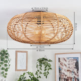 Scandinavian Boho Bamboo Ceiling Light for Living Room Bedroom