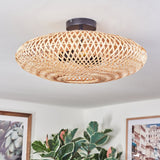 Modern Bohemian Bamboo Ceiling Light with Two Lights for Living Room Bedroom