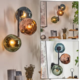 Künstlerische bunte Globus-Wandleuchten in Blau, Grün und Kupfer für Wohnzimmer und Schlafzimmer 