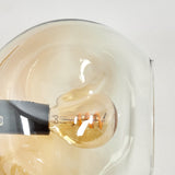 Moderne unregelmäßige Glas-Globe-Wandleuchten mit schwarzem Metallrahmen für Wohnzimmer und Schlafzimmer 