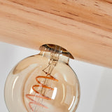 Rustikale Wandleuchte aus Naturholz mit Vintage-Glühbirne für Wohnzimmer und Schlafzimmer 