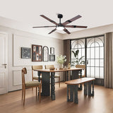 60 Inch Industrial Double-sided Blades LED Ceiling Fan with APP & Remote Control