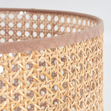 Boho Rattan Geflochtene Zylinder-Pendelleuchte für Esszimmer und Wohnbereich 