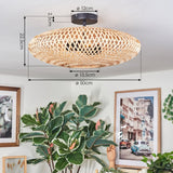 Modern Bohemian Bamboo Ceiling Light with Two Lights for Living Room Bedroom