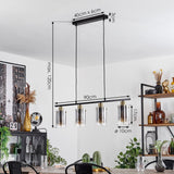 Industrial Vintage Glass Pendant Light with Brass Accents for Dining Room Living Room