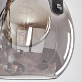 Rustic Modern Glass & Wood Ceiling Light for Dining Room Living Room