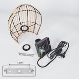 Boho-Bambus-Wandleuchte mit abnehmbarem Kabel für Wohnzimmer und Schlafzimmer 