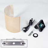 Boho Wandleuchte aus gewebtem Leinen-Mesh für Wohnzimmer und Schlafzimmer 