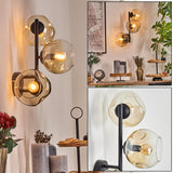 Moderne unregelmäßige Glas-Globe-Wandleuchten mit schwarzem Metallrahmen für Wohnzimmer und Schlafzimmer 