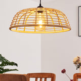 Natural Rustic Bamboo Pendant Light for Kitchen Dining Room