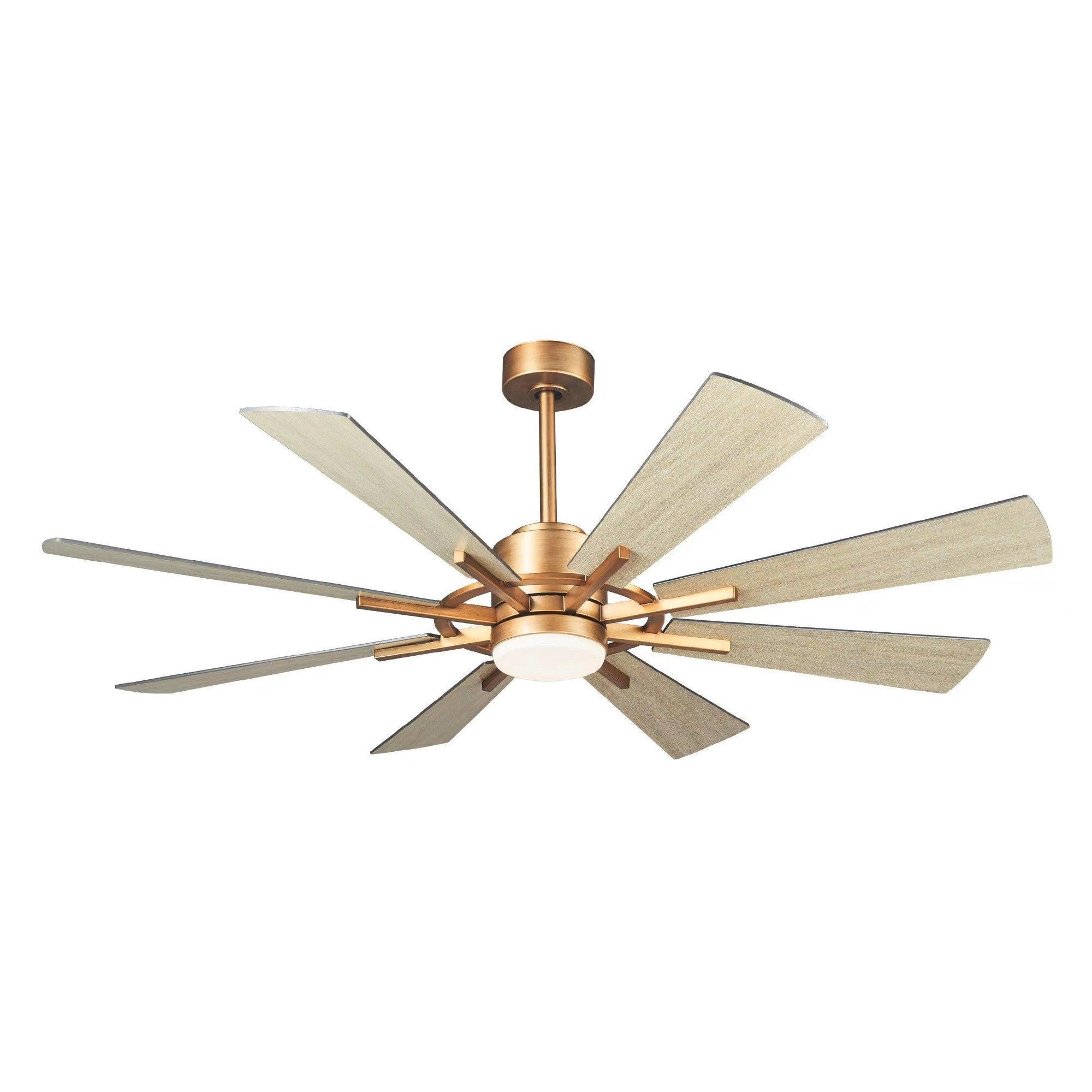152cm (60") Oretha Windmühlen-DC-Deckenventilator mit LED-Beleuchtung 