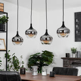 Modern Organic-Shaped Gradient Glass Ceiling Light for Dining Room Living Room