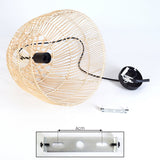 Boho Rattan Geflochtene Glockenförmige Pendelleuchte für Esszimmer und Wohnbereich 