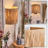 Boho Geflochtene Stroh-Fransen-Wandleuchte für Wohnzimmer und Schlafzimmer 
