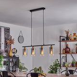 Industrial Vintage Glass Pendant Light with Brass Accents for Dining Room Living Room