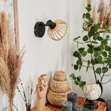 Boho-Bambus-Totui-Wandleuchten für Wohnzimmer und Schlafzimmer 