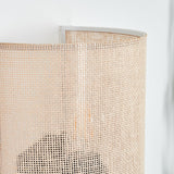 Boho Wandleuchte aus gewebtem Leinen-Mesh für Wohnzimmer und Schlafzimmer 