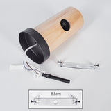 Rustikale Wandleuchte aus Naturholz mit Vintage-Glühbirne für Wohnzimmer und Schlafzimmer 