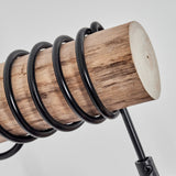 Rustikale industrielle Vevino-Globus-Wandleuchte in Ecru und Schwarz für Wohnzimmer und Schlafzimmer 