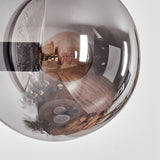 Moderne Wandleuchte Gastor mit Rauchglas-Globus für Wohnzimmer und Schlafzimmer 