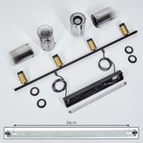 Industrial Vintage Glass Pendant Light with Brass Accents for Dining Room Living Room