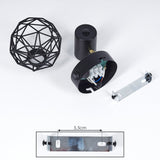 Industrielle geometrische Käfig-Wandleuchten mit verstellbarem Kopf für Wohnzimmer und Schlafzimmer 