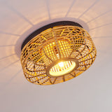 Natural Bohemian Rattan Ceiling Light for Bedroom Living Room