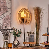 Boho-Bambus-Wandleuchte mit abnehmbarem Kabel für Wohnzimmer und Schlafzimmer 