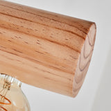 Rustikale Wandleuchte aus Naturholz mit Vintage-Glühbirne für Wohnzimmer und Schlafzimmer 