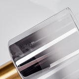 Moderne Wandlampe LETEQUE aus Messing und Schwarz mit klarem Glas für Wohnzimmer und Schlafzimmer 