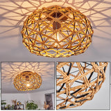 Bohemian Woven Bamboo Ceiling Light for Living Room Bedroom
