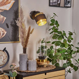 Boho-Bambus-Wandleuchten mit verstellbarem Kopf für das Wohnzimmer 