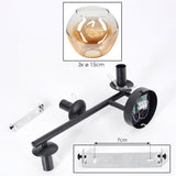 Moderne unregelmäßige Glas-Globe-Wandleuchten mit schwarzem Metallrahmen für Wohnzimmer und Schlafzimmer 