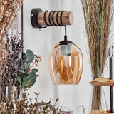 Rustikale industrielle Vevino-Globus-Wandleuchte in Ecru und Schwarz für Wohnzimmer und Schlafzimmer 