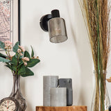 Industrieller Stil Aggebo Wandleuchte in Schwarz für Wohnzimmer und Schlafzimmer 