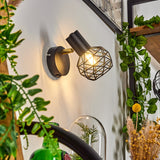 Industrielle geometrische Käfig-Wandleuchten mit verstellbarem Kopf für Wohnzimmer und Schlafzimmer 