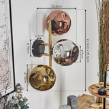 Moderne metallische Globus-Wandleuchten mit goldenen und schwarzen Akzenten für Wohnzimmer und Schlafzimmer 