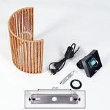 Boho Geflochtene Seil-Zylinder-Wandleuchte für Wohnzimmer und Schlafzimmer 