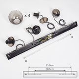 Mid-Century Modern Smoked Glass Ceiling Light for Dining Room Living Room