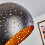 Böhmische rustikale Deckenleuchte aus Holz und perforiertem Metall für Esszimmer und Wohnzimmer 