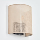 Boho Wandleuchte aus gewebtem Leinen-Mesh für Wohnzimmer und Schlafzimmer 