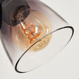 Industrieller moderner Medelim Wandleuchter mit klarem und rauchfarbenem Glas für Wohnzimmer und Schlafzimmer 