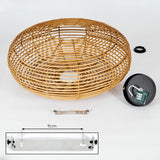 Scandinavian Boho Bamboo Ceiling Light for Living Room Bedroom