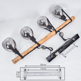 Rustic Modern Glass & Wood Ceiling Light for Dining Room Living Room