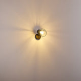 Industrielle Schwarz-Gold Bacau Wandleuchte mit Käfigschirm für Wohnzimmer und Schlafzimmer 