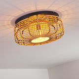 Natural Bohemian Rattan Ceiling Light for Bedroom Living Room